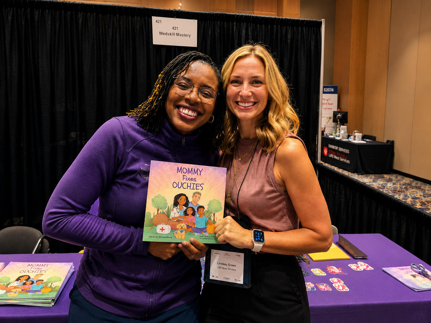 Author signing the book