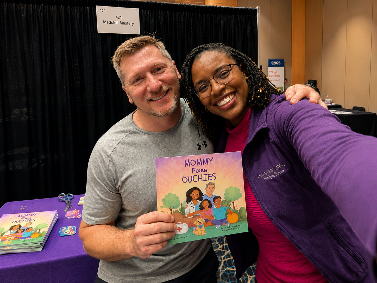 Author signing the book